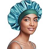 Doitory Satin Silk Bonnet for Sleeping, Soft Satin Lined Hair Bonnet for Women, Double Layer Sleep Nightcap