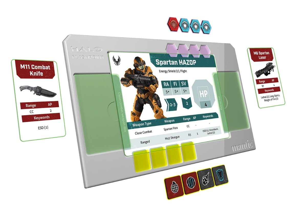 mantic Halo: Flashpoint Force Organiser Tray Pack | In-Game Card and Token Management for Tactical Miniatures Play