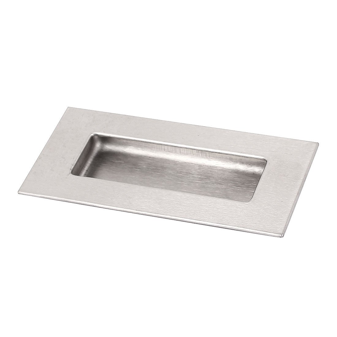 Sourcingmap® 120mmx60mm Rectangular Stainless Steel Recessed Flush Pull Handle