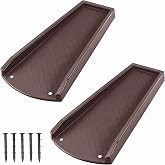 Ogutter Splash Blocks for Gutters Downspouts, 24" Downspout Extensions for Rain Water Drainage, Thickened Gutter Splash Guard with Fixing Piles(2 Pack, Brown)