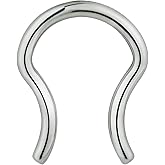 Forbidden Body Jewelry 14g Surgical Steel U-Shaped Flared Ends Septum Piercing Retainer