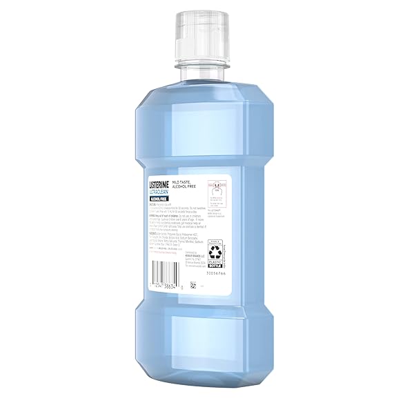 LISTERINE ULTRACLEAN ALCOHOL FREE TARTAR CONTROL MOUTHWASH, ORAL RINSE TO HELP FIGHT BAD BREATH AND TARTAR, FOR CLEANER, NATURALLY WHITE TEETH, ARCTIC MINT FLAVOR, 500 ML