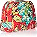 Vera Bradley Women's Cotton Large Zip Cosmetic Makeup Organizer Bag, Rumba, One Size