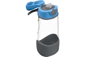 b.box 15 oz Sport Spout Kids Water Bottle for School, Sports, Travel, Daycare. Leakproof, Spill Proof, Dishwasher Safe. Easy Grip Triangle Shape, Durable Tritan Material. BPA Free.