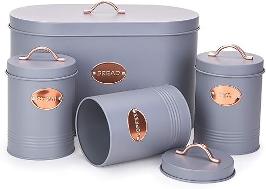 grey and copper tea coffee sugar