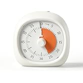 Visual Timer, 60 Minute Countdown Timer Kitchen &amp; Classroom Timer,White | visual timer with loud alarm for kitchen cooking, kids study, and classroom management,1 AAA battery not included