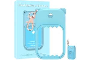 taessv Hand Sanitizer Spray Case for Touchland Silicone Touchland Case Keychain Cute Hand Sanitizer Spray Holder Compatible with Touchland Power Mist Gentle Mist Glow Mist, Blue