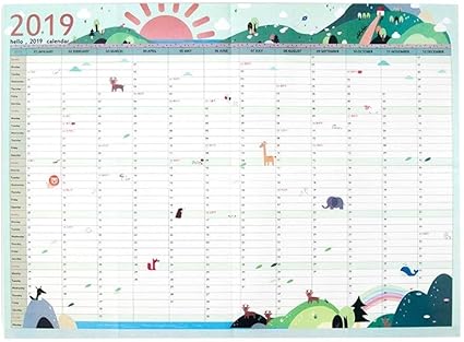 Calendriers De Bureau Calendriers Horaire De 365 Jours Le Calendrier Horaire Hebdomadaire De 22 71 16 92 Pouces Calendriers De Bureau Color B Amazon Fr Fournitures De Bureau