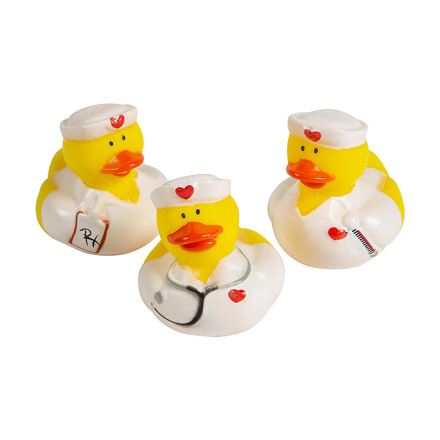 Photo 1 of Fun Express Nurse Rubber Duckies - 12 Ducks | Nurse's Week Gifts | Nurse Appreciation | Nursing Student Gifts - Multicolor (12 Pieces)