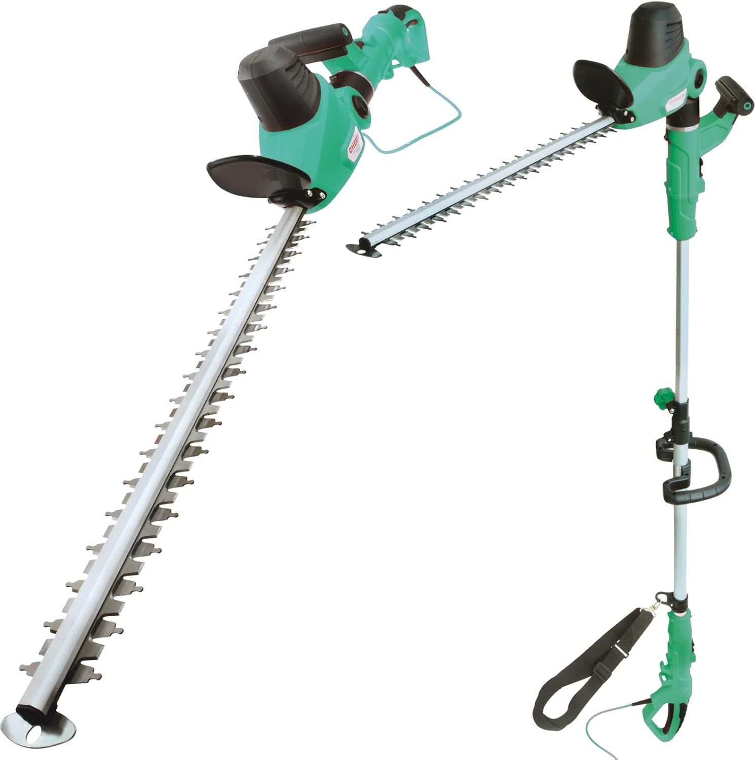 Bergman Short and Tall Hedge Trimmer Adjustable To Six Positions, Long Reach Hedge Trimmers