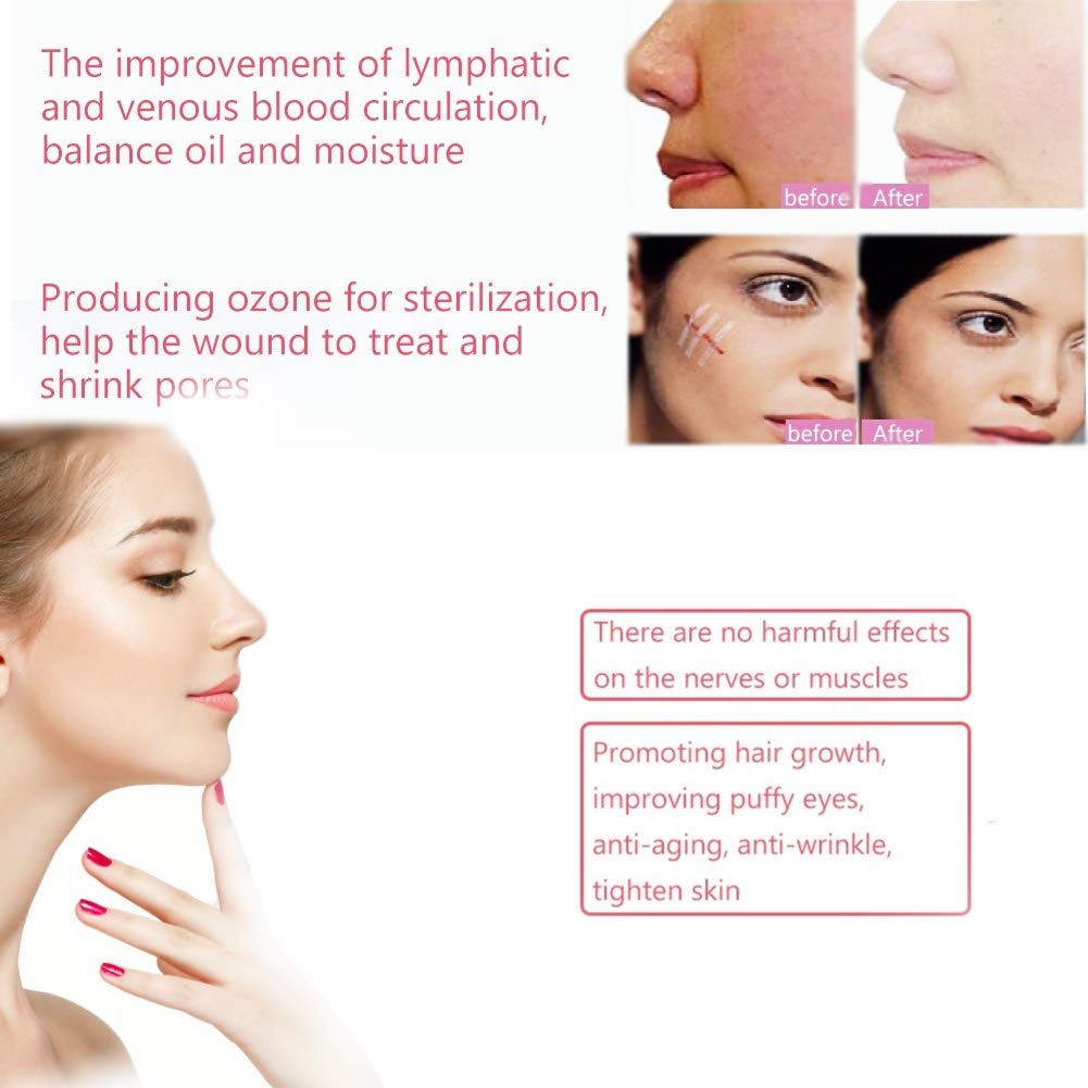 High Frequency Facial Machine,7 in 1 Portable Handheld High Frequency Facial Wand for Skin Tightening Wrinkles Remover Hair Loss Body Beauty Care: Beauty