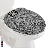 GORILLA GRIP Soft Chenille Bathroom Toilet Lid