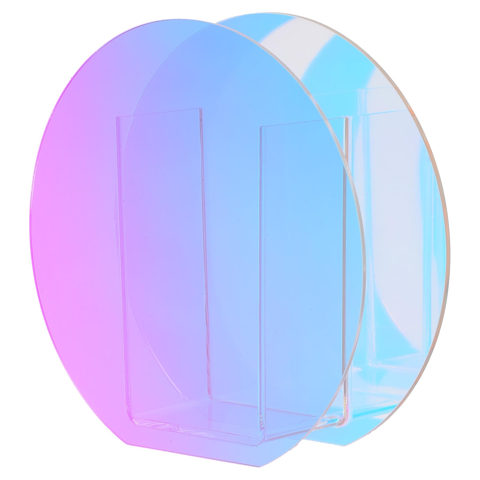 PATIKIL 7x2x7" Iridescent Vase, Geometric Acrylic Flower Vase Modern Centerpiece Decorative Vase for Wedding Party Home Decor, Colorful