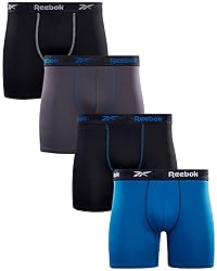 Reebok Men's Boxer Briefs - 4 Pack Soft Mens