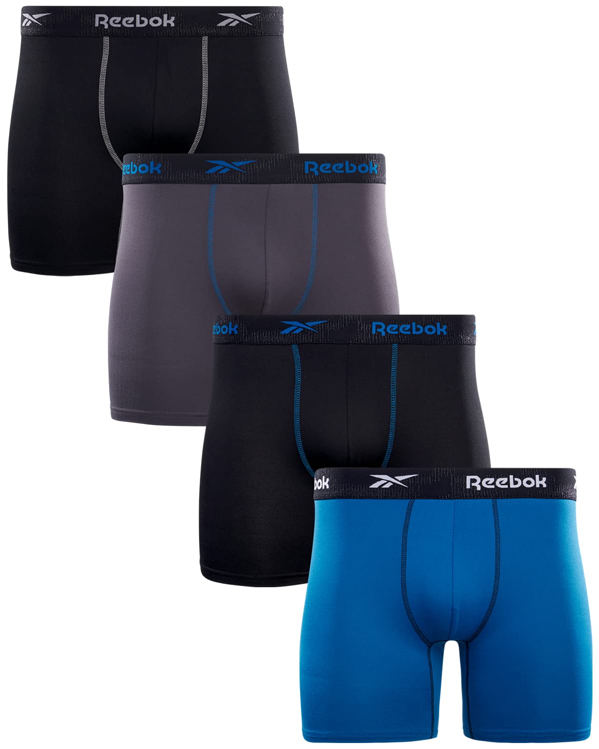 Reebok Men's Boxer Briefs - 4 Pack Soft Mens