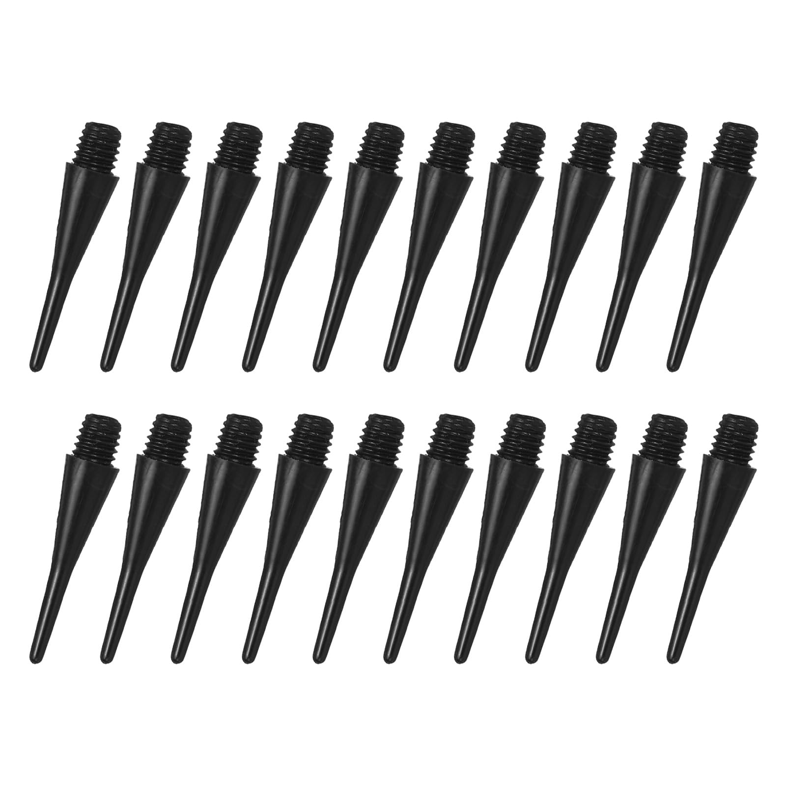 YOKIVE 100 Pcs Plastic Dart Tips, Game 2BA Thread Soft Darts Tips Replacements| Indoor Outdoor Play (Black)