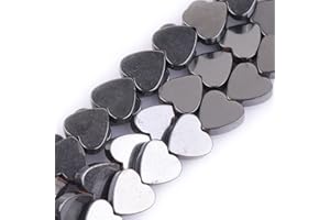 Black Hematite Beads for Jewelry Making Natural Gemstone Semi Precious 8mm Heart 15" JOE FOREMAN