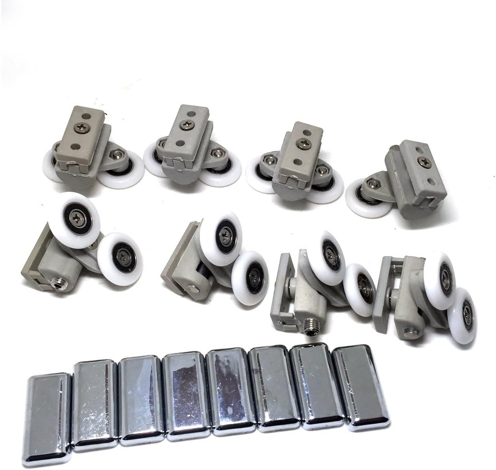 8 Double Nylon Shower Sliding Door Pulleys 25mm Pulleys Runner Roller