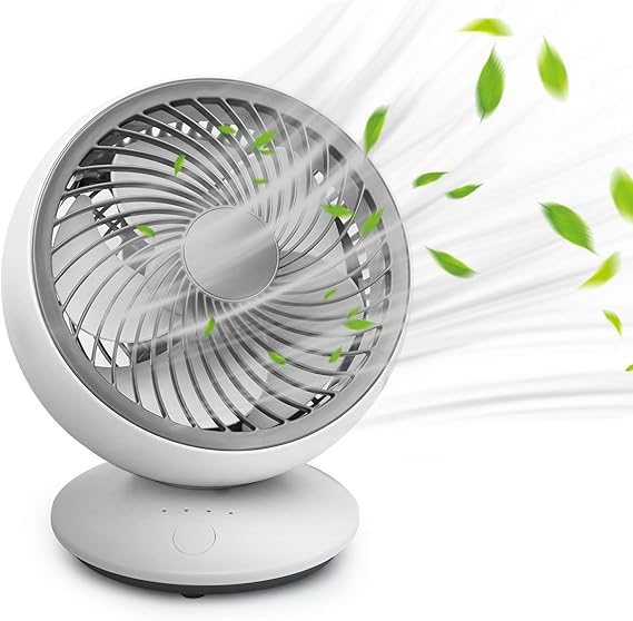 Desktop Fan, Small Desk Fans Quiet Oscillating Portable