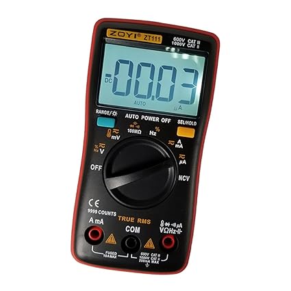 Homyl Handheld AC DC Mini Digital Clamp Meter Resistance Capacitance Multimeter