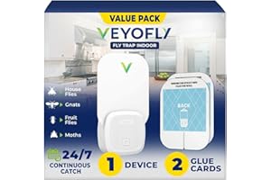 VEYOFLY Gnat Attracts for House, Fly Attracts, Fruit Fly Attract, Fly Catcher, Plug in Catch for Fruit Flies, Moths, Gnats At