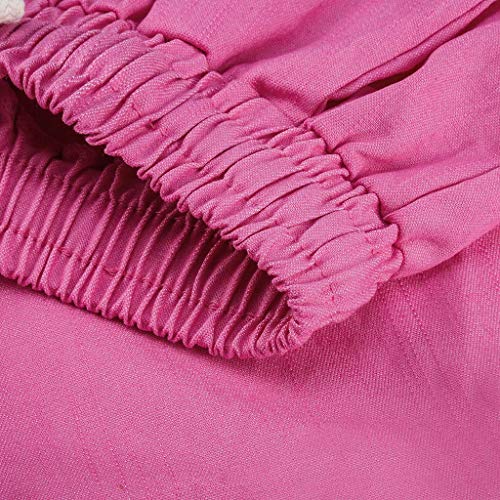 Women Short Pants, JOYFEEL ❤️ Ladies Cotton Linen Casual Elastic Waist Pants Drawstring Solid Summer Walking Shorts - Thumbnail 6