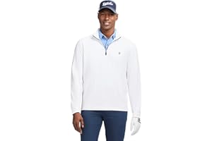 Izod Mens Swingflex Golf Pro Mesh Quarter Zip Long Sleeve ShirtPullover Sweater
