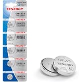 Tenergy 3 Volt Battery CR1225, Button Cell Batteries, Ideal for Thermometers, Key Fobs, Laser Pointers, Medical Devices, Calculators, and More, 5 Count