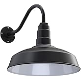Steel Lighting Co. Gardena Barn Light | Outdoor Wall Mounted | 16" Dome | 16" Gooseneck | Farmhouse Light Made in America | M