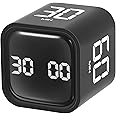 JLLOM Multi Cube Clock Kitchen Timer/Gravity Sensor Rotating Timer Task Timer Exercise Timer Game Timer Workout Timer 5-10-30-60 Minutes for Time Management