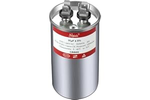 AMPTATA AC Capacitor, 35uf CBB65 Capacitor for AC/HVAC/Air Conditioner/Pool Pump/Condenser Fan Run Motor Start, 35MFD CBB65 370VAC 440VAC 450VAC 50/60Hz Carrier