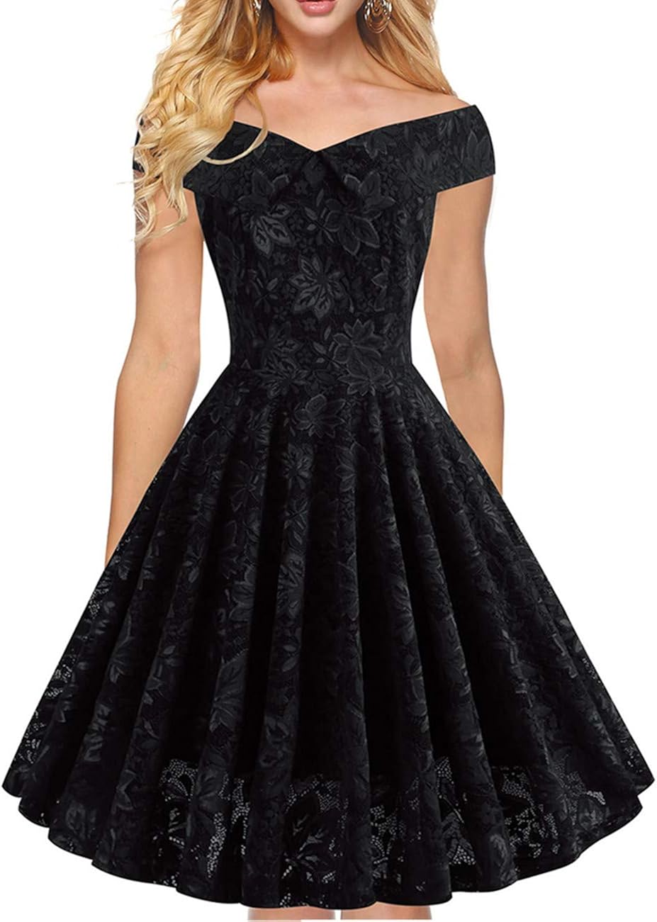 off the shoulder lace dress