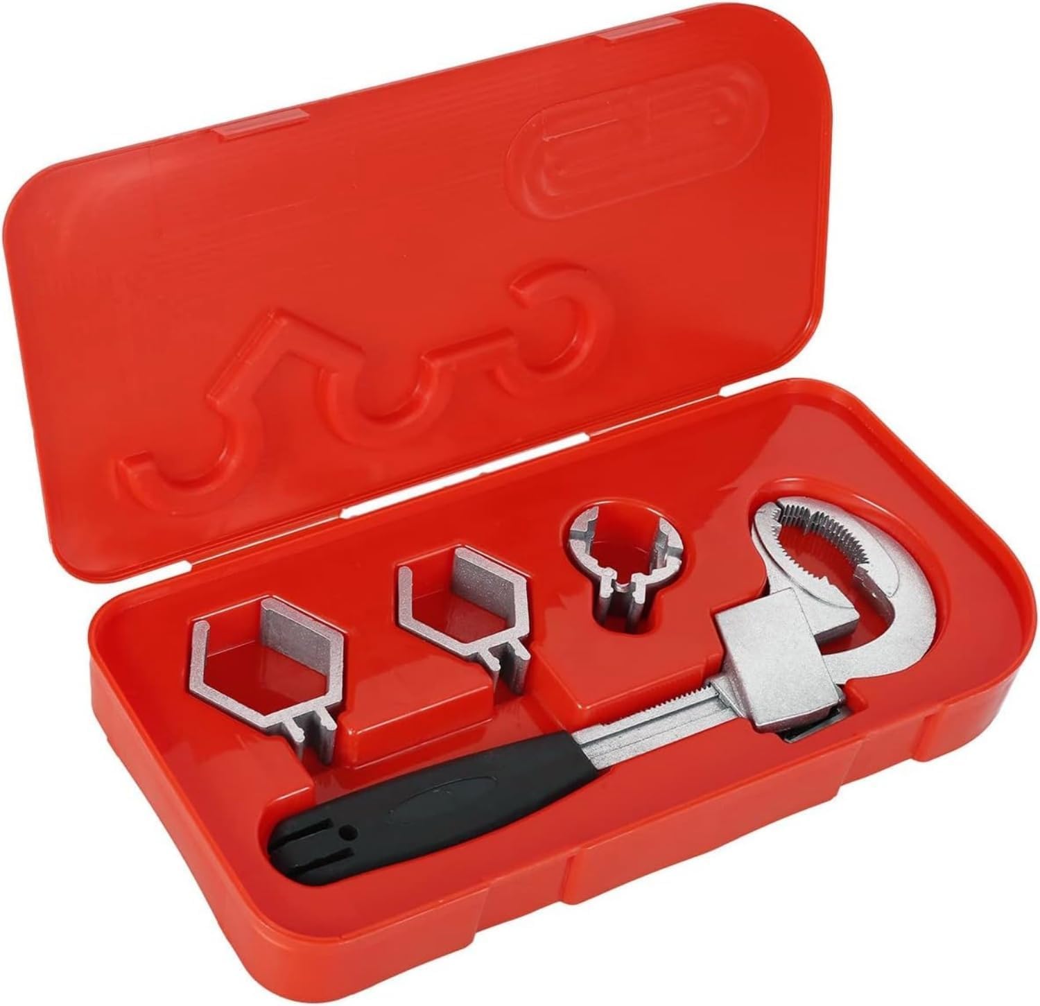 JTZXJJX Stubby Adjustable Wrench with 45MM Wide Jaw Opening for Plumbing Automotive and Industry Tight Spaces Work (Aluminum)