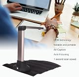 Pasamer Document Book Scanner 15MP OCR USB A4 Auto Focus Real Time view 3