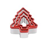 FASAKA 3 Piece Christmas Tree Cookie Cutters,Small
