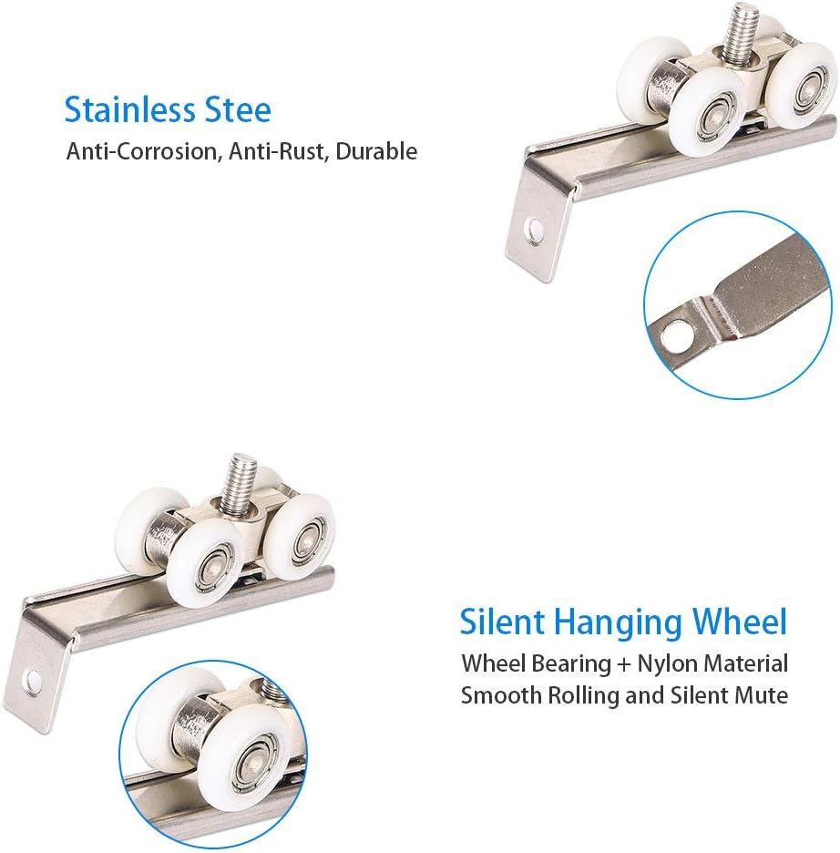 2Pcs Shower Door Fixing Pulleys,Sliding Door Roller Pulley Hanging