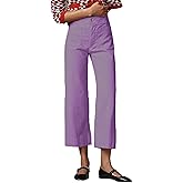 Womens Wide Leg Crop Pants High Waisted Cropped Trousers for Work Casual Lightweight Breathable Loose Fit Pants