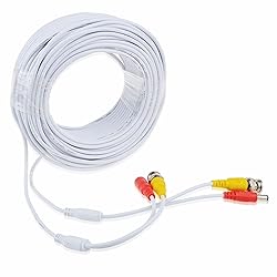SLLEA White 65ft BNC Cable Cord Replacement for