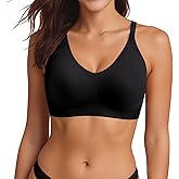 BOKIOW Womens Jelly Bras Wireless Bra Seamless T-Shirt Bras Full Coverage No Underwire Everyday Comfortable Lift Bralette