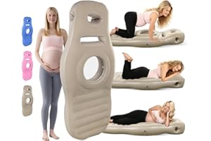 Oreiller de grossesse avec trou pour dormir, oreillers de maternité et de corps gonflables pour femmes enceintes, matelas de 