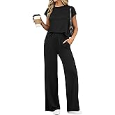 PRETTYGARDEN Womens 2 Piece Outfits Casual Cap Sleeve Lounge Set Summer Tracksuits Matching Sets Beach Fashion Travel Clothes