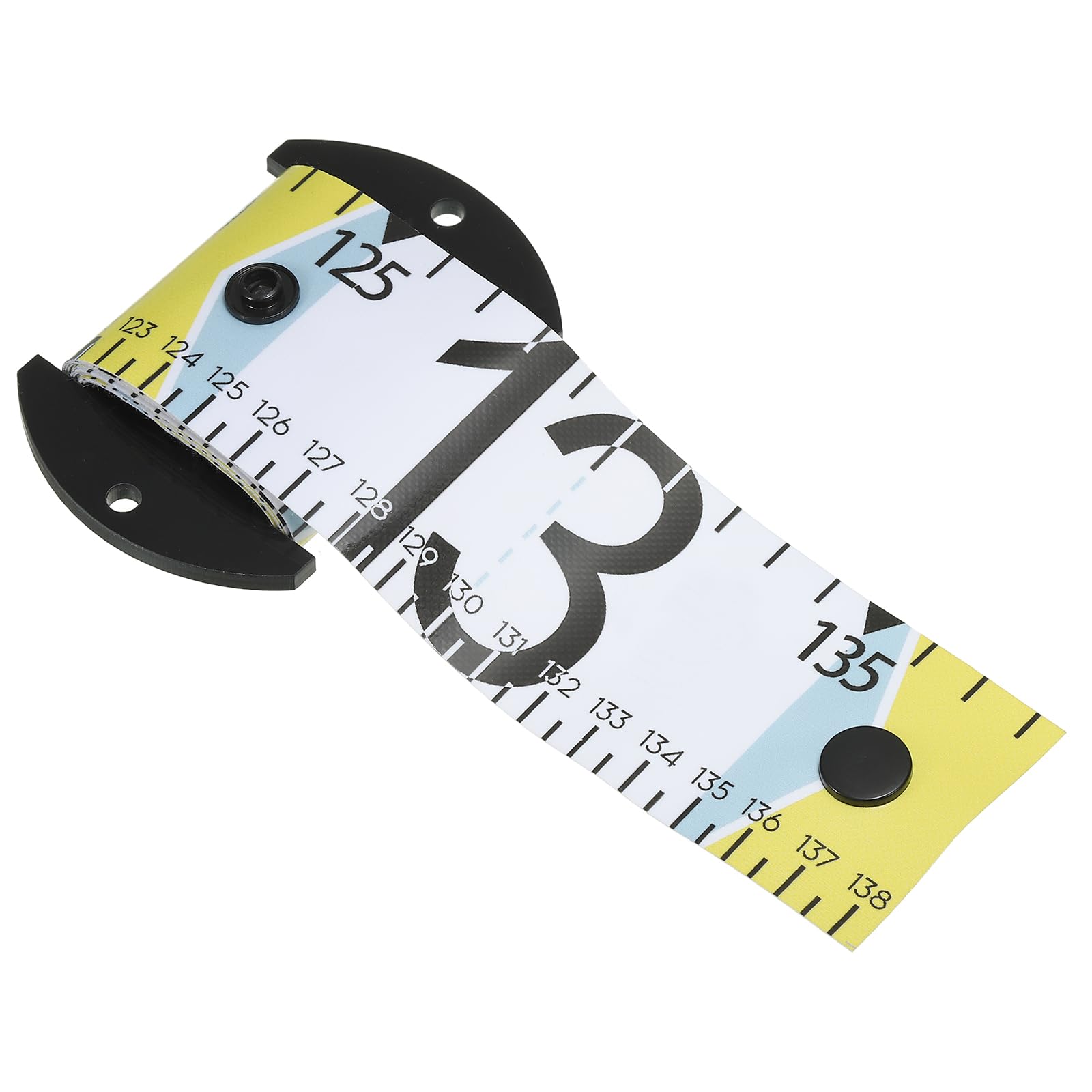 PATIKIL Fish Ruler, 53 Inch Fish Measuring Tape Flexible Waterproof Portable with Winding Shaft for Fishing Boat Kayak Workbench, Yellow