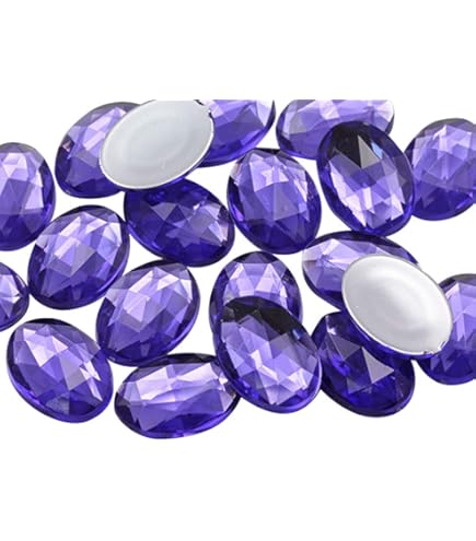Amazon.com: Allstarco 40x30mm Purple Amethyst A06 Large Flat Back 