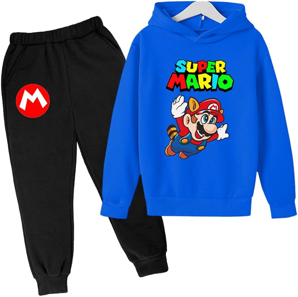 Proxicon Super Mario Sweatshirt, Unisex Clothing Size, Print Hoodies, 3D Cartoon Mario Boy Girl