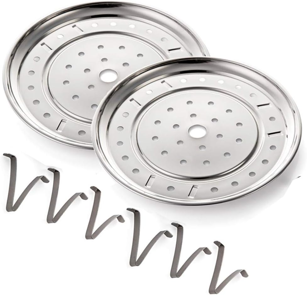 2 Pack 9-1/4" Pressure Canner Rack Stainless Steel Food Steamer Canning Rack Cross Wire with Detachable Legs for Steamer Pot for Water Bath Canning (9-1/4"/235mm)