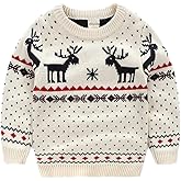 MULLSAN® Children's Fireplace Lovely Sweater For Christmas Best Gift (5T, White)