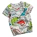 2Bunnies Boys Graffiti Dinosaur Printed Short Sleeve Cotton T shirt