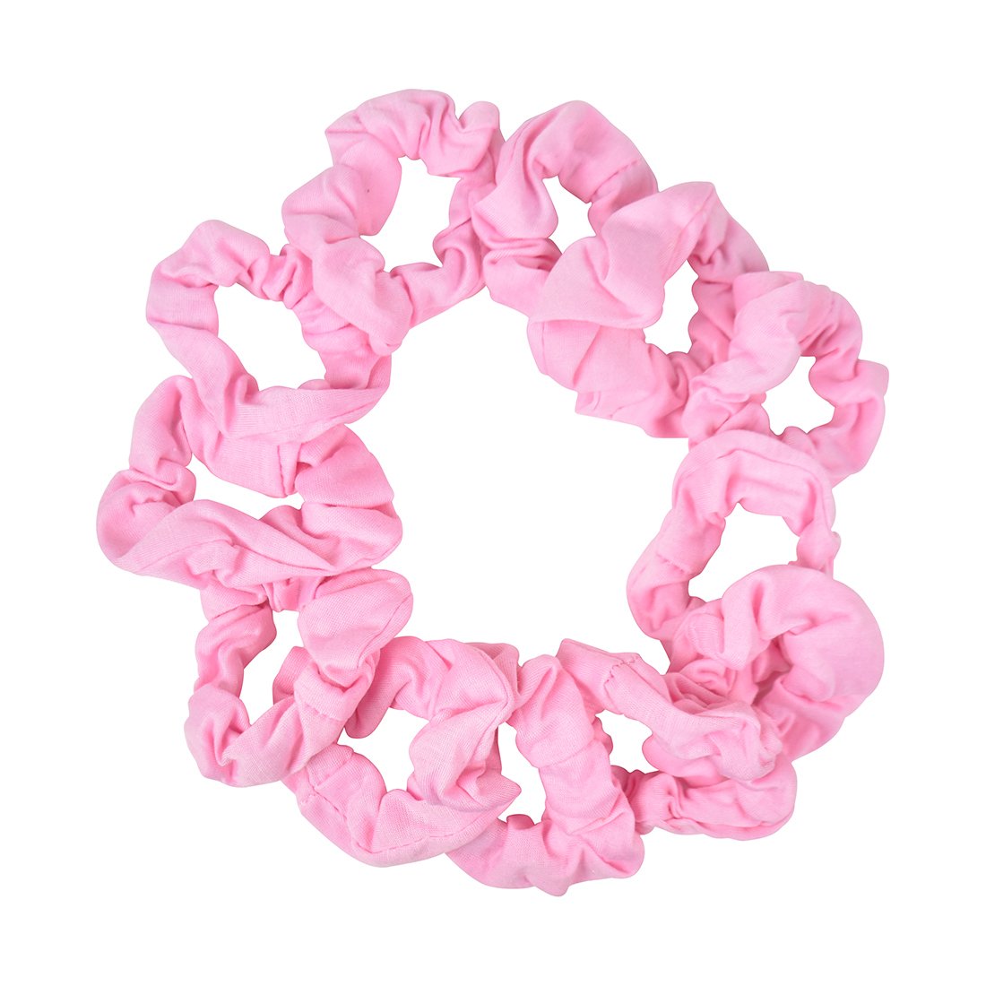 12 Pack Small Scrunchies Cotton Hair Scrunchy (Light Pink)