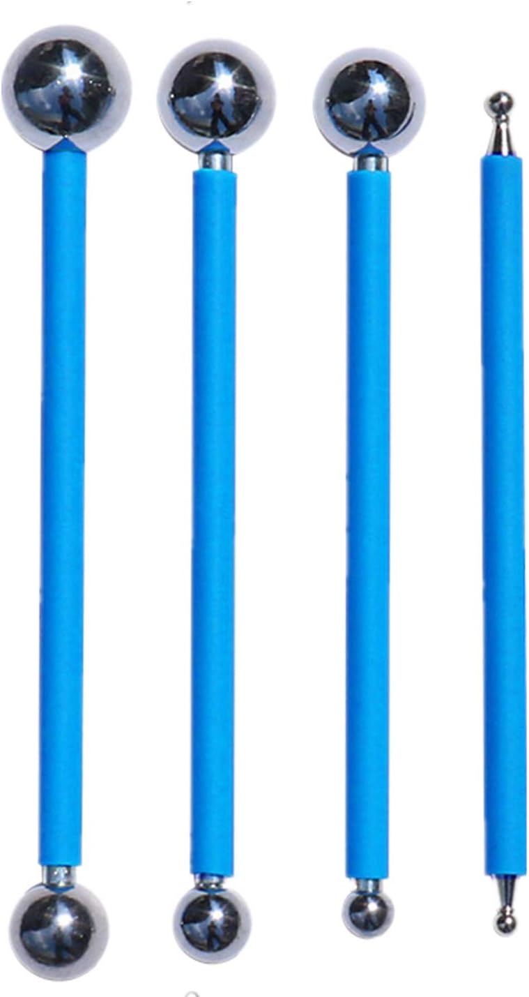 4 Pack Concrete Countertop Caulking Tool Metal Ball Tile Caulk Finishing Tool Used to Press the Tile Grout Coating for Bathroom Kitchen and the Rest of the Household by PPX