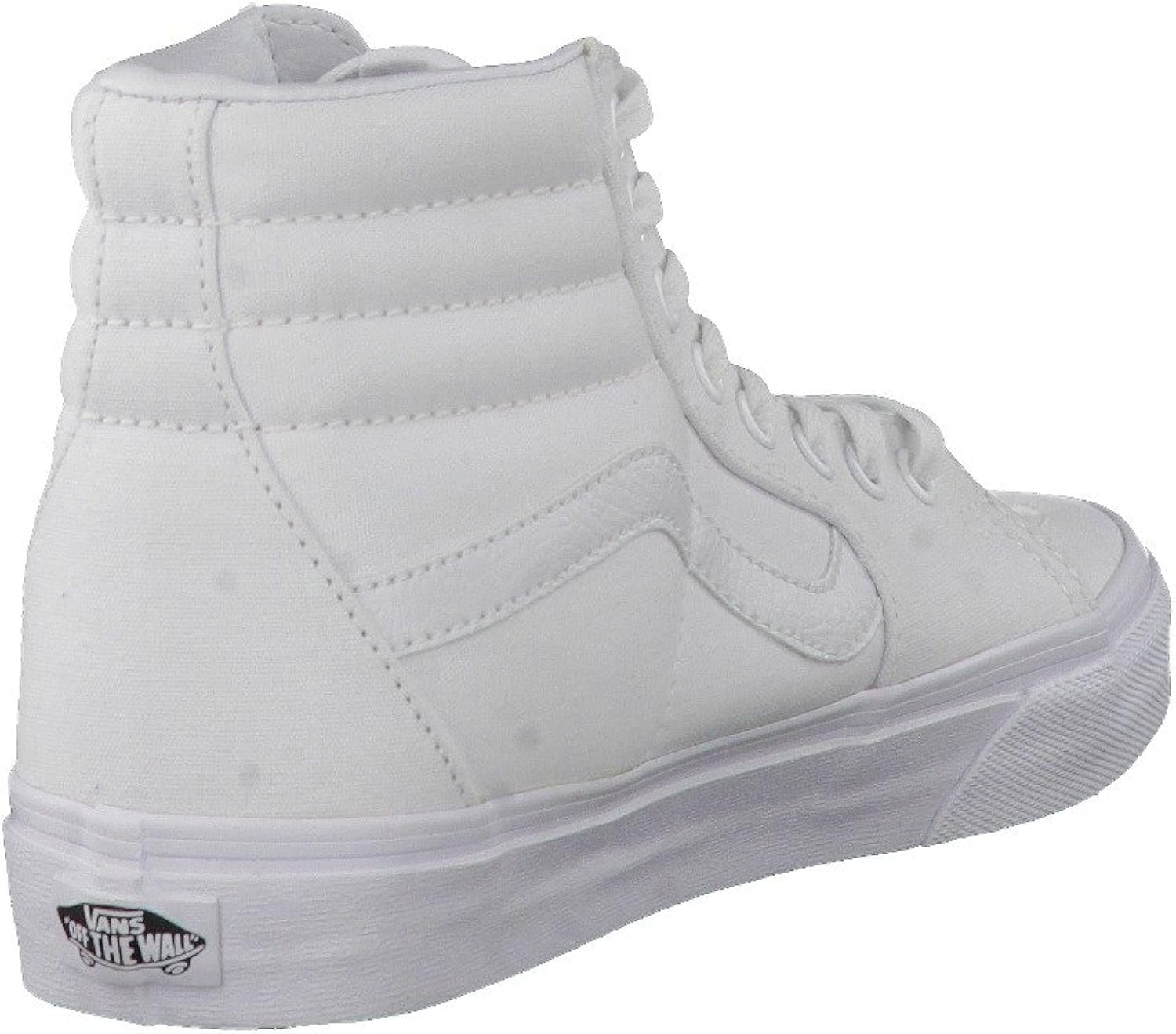  | Vans Men's Sk8-Hi Skate Shoe (12 B(M) US Women / 10.5 D(M) US Men, True White Canvas) | Skateboarding
